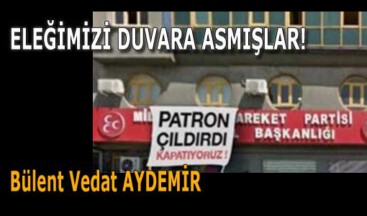 ELEĞİMİZİ DUVARA ASMIŞLAR!