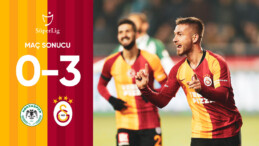 Galatasaray Konya’da 3 puanı 3 golle kazandı